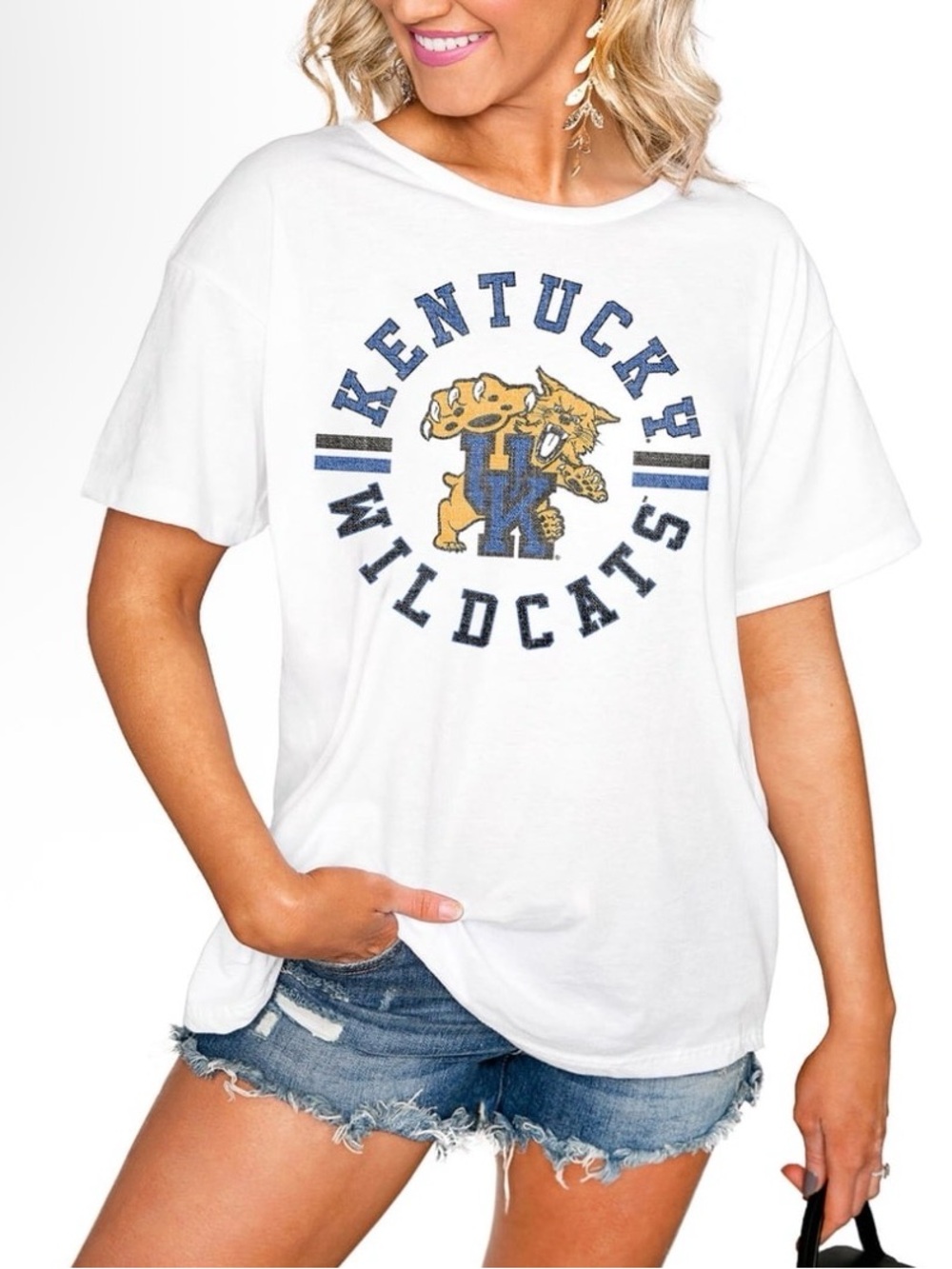 Game Day Couture Kentucky Wildcats White Graphic Tee Women’s Size XL
